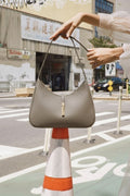 Dark Gray Gold Clip Women's Bag