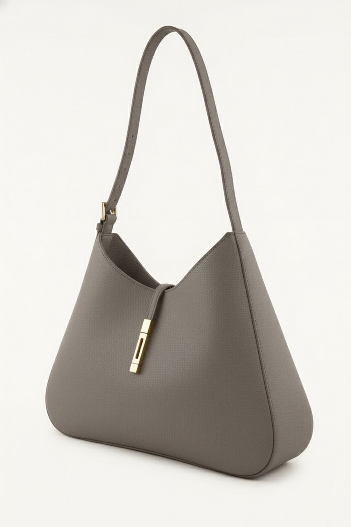 Dark Gray Gold Clip Women's Bag