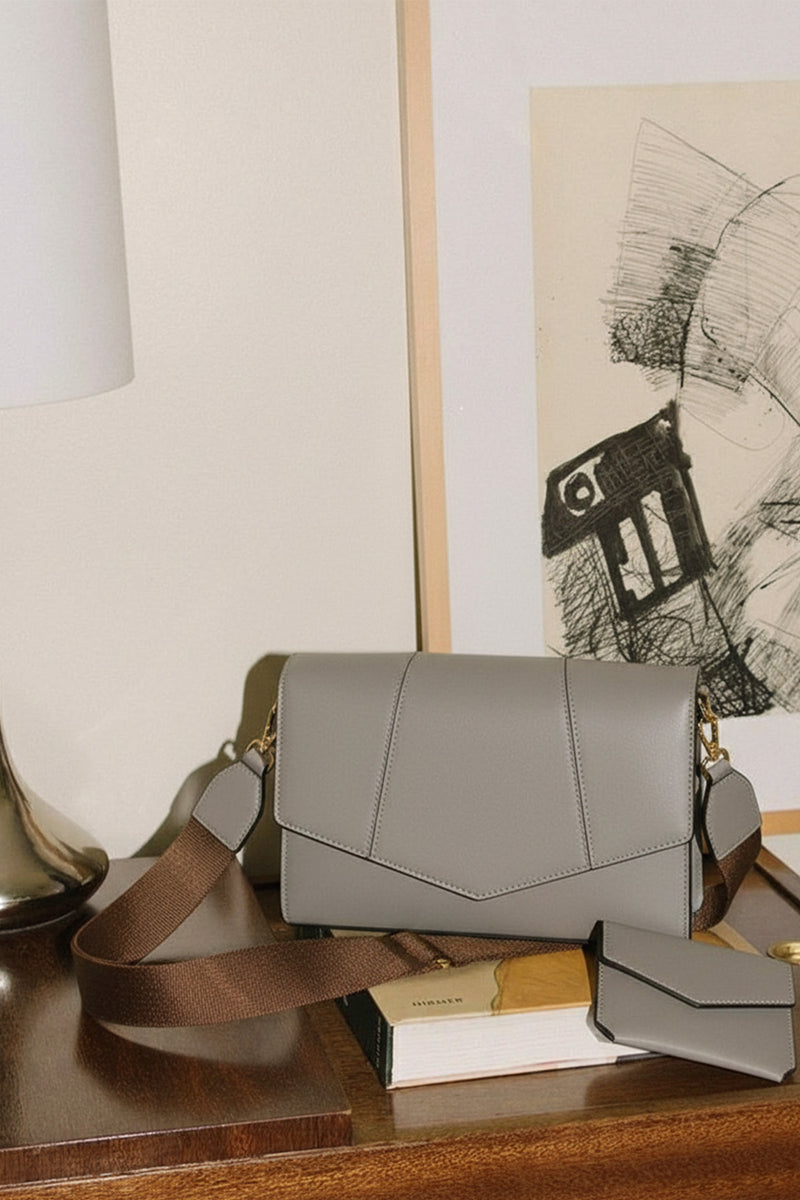 Gray Wallet Detailed Women's Bag