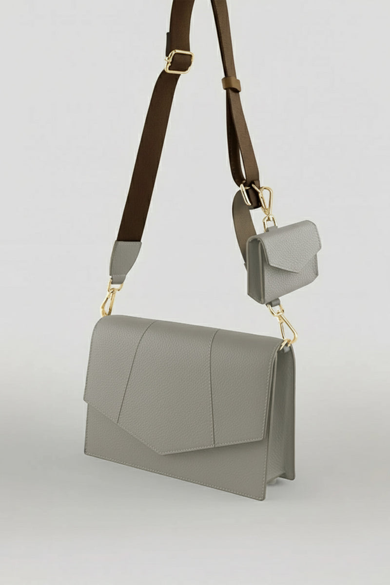 Gray Wallet Detailed Women's Bag