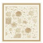 Ecru Amber Flower Garden Silk Scarf