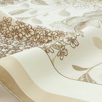 Ecru Amber Flower Garden Silk Scarf