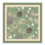 Mint Amber Flower Garden Silk Scarf Triko Mısırlı