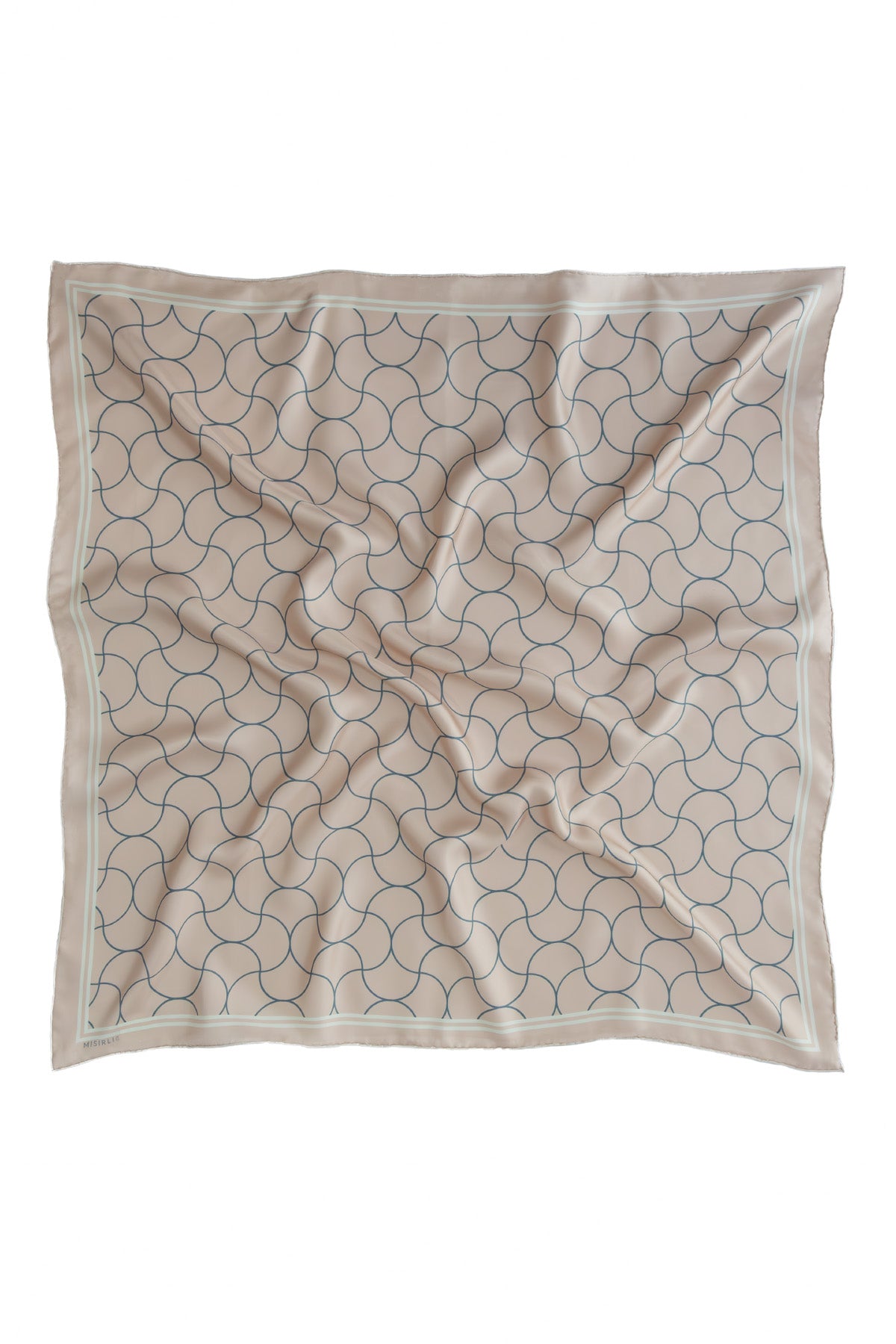 Powder Wave Patterned Silk Scarf