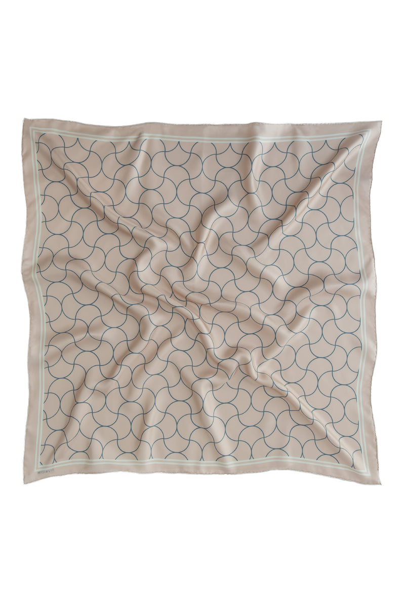 Powder Wave Patterned Silk Scarf