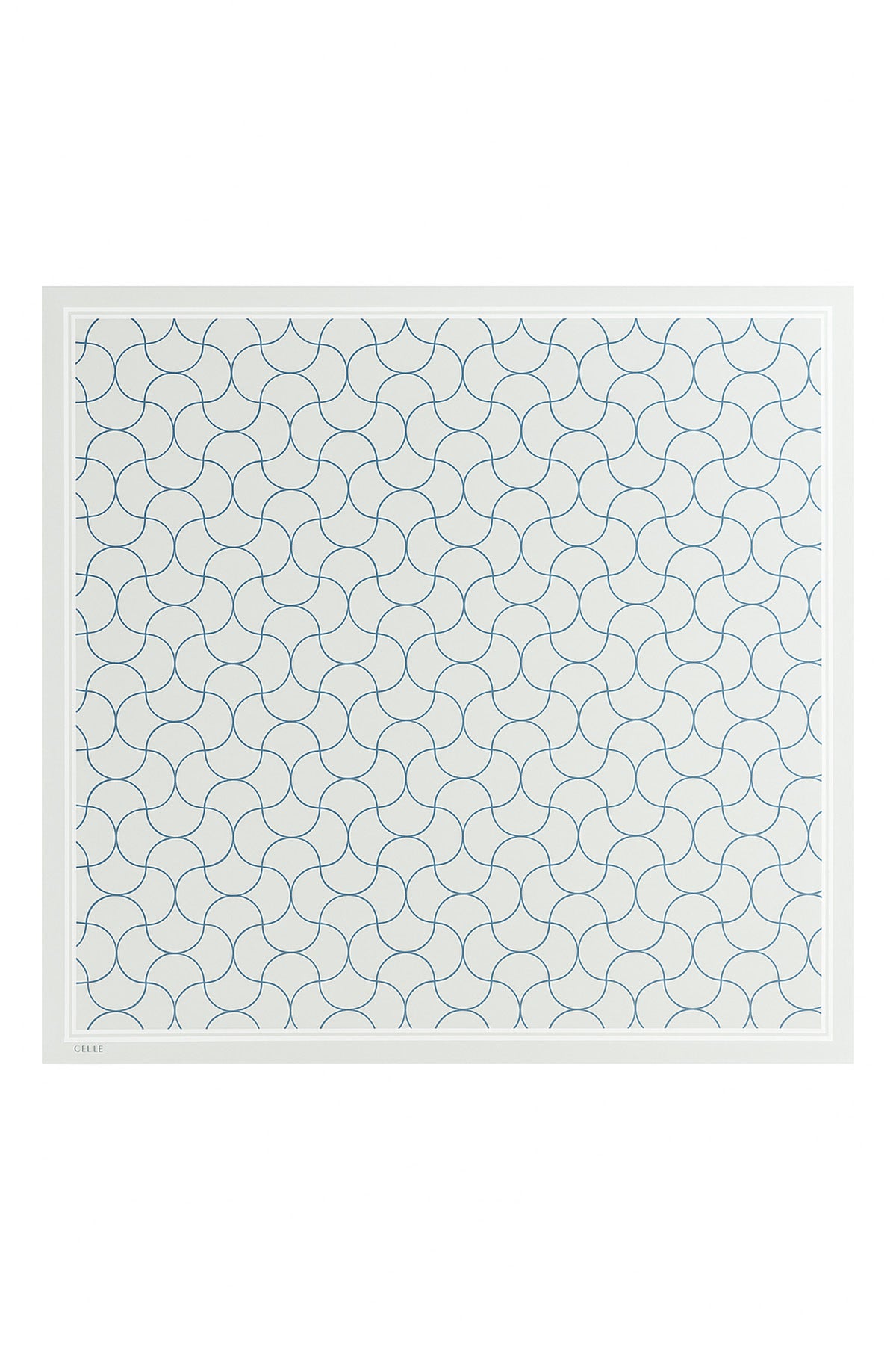 Light Gray Wave Patterned Silk Scarf