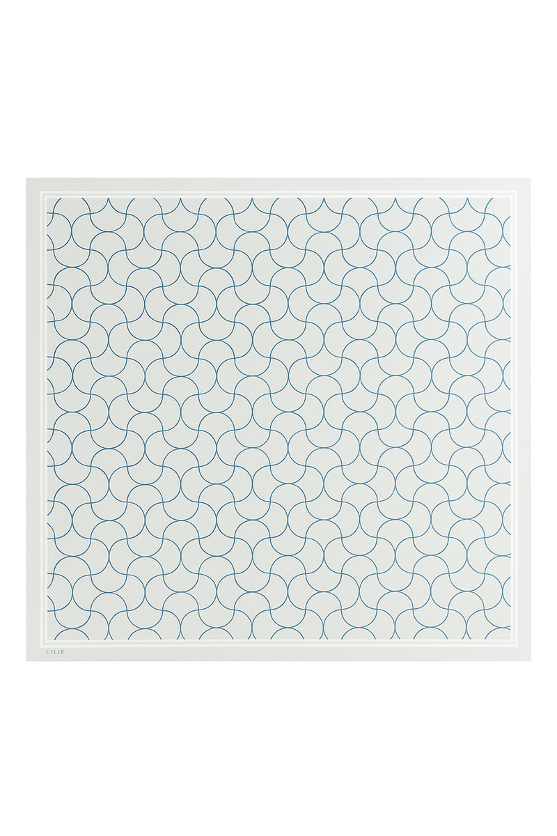 Light Gray Wave Patterned Silk Scarf