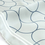 Light Gray Wave Patterned Silk Scarf