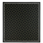Black Wave Patterned Silk Scarf