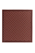 Burgundy Wave Patterned Silk Scarf