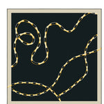 Black Mustard Chain Pattern Silk Scarf