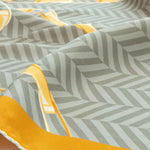 Gray Peach Chain Pattern Silk Scarf