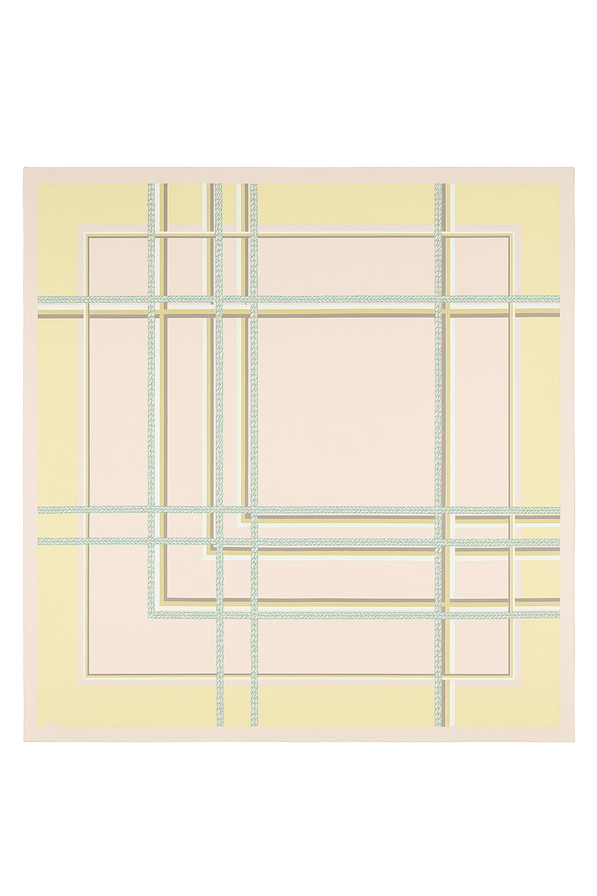 Powder Chain Pattern Silk Scarf