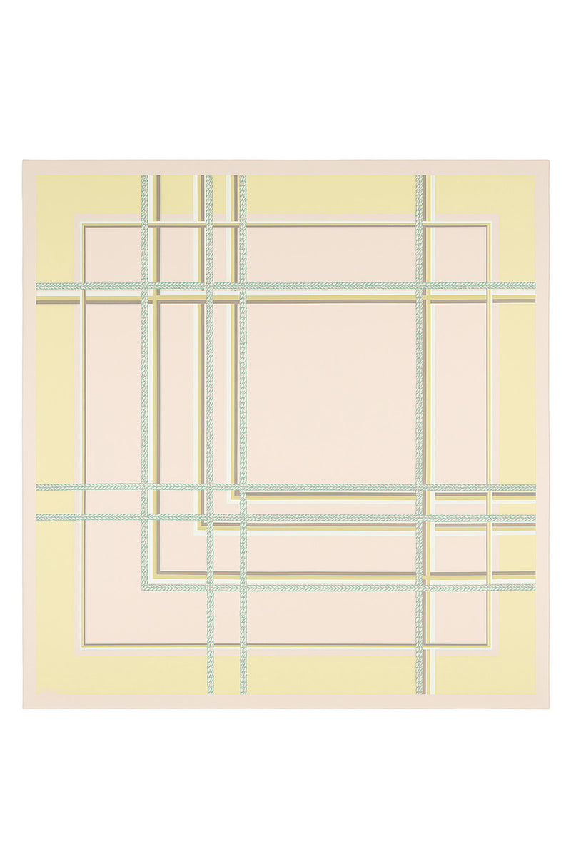 Powder Chain Pattern Silk Scarf