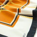Tile Chain Patterned Silk Scarf