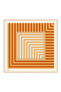 Tile Geometric Striped Silk Scarf