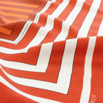 Red Striped Silk Scarf