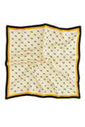 Orange and Black Monogram Pattern Silk Scarf