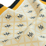 Orange and Black Monogram Pattern Silk Scarf