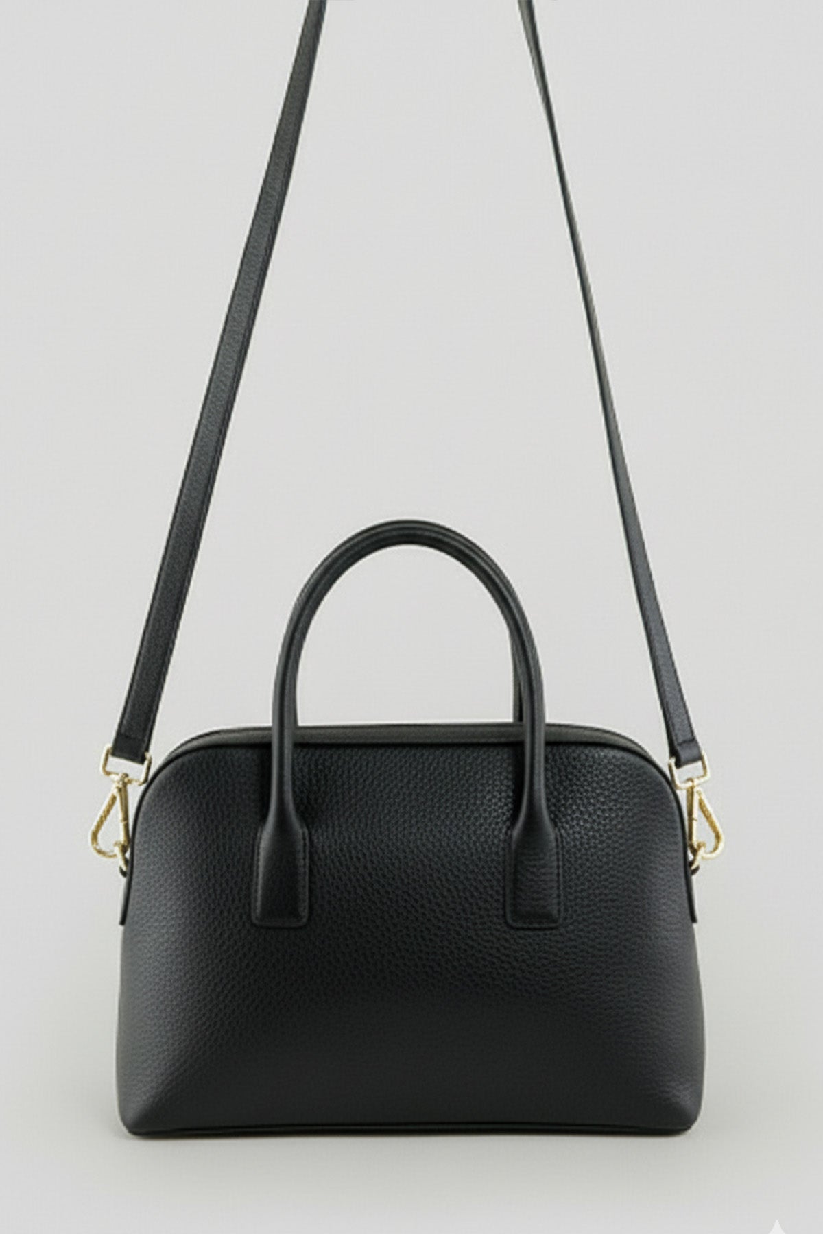 Black Double Handle Hand and Shoulder Bag