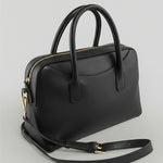 Black Double Handle Hand and Shoulder Bag