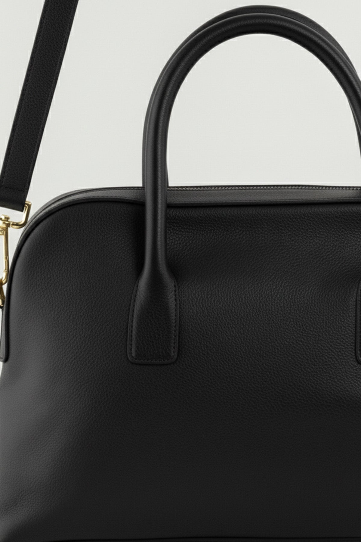 Black Double Handle Hand and Shoulder Bag