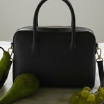 Black Double Handle Hand and Shoulder Bag