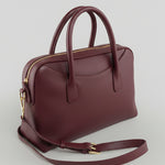 Burgundy Double Handle Handbag and Shoulder Bag