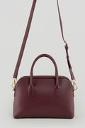 Burgundy Double Handle Handbag and Shoulder Bag