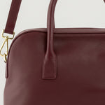 Burgundy Double Handle Handbag and Shoulder Bag