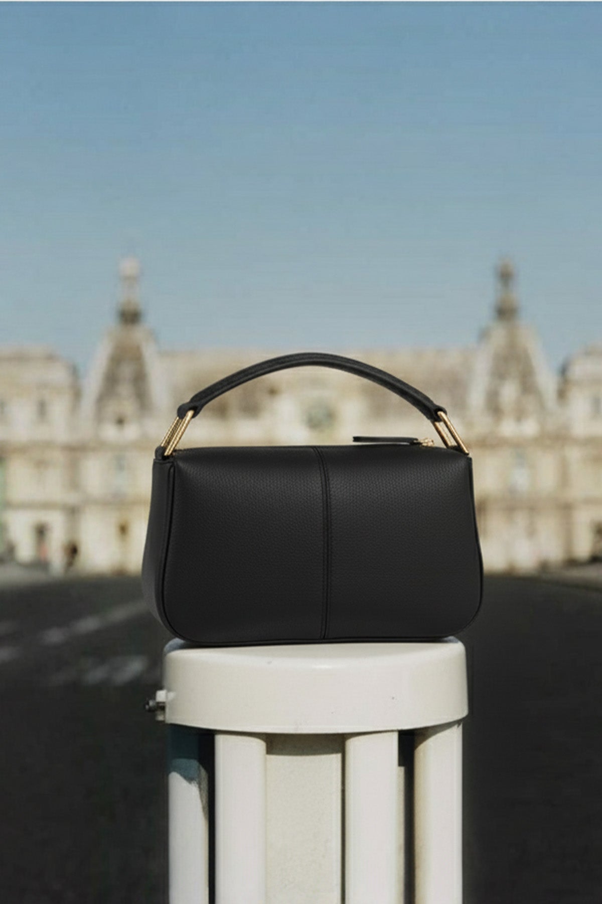 Black Long Shoulder Strap Women's Bag