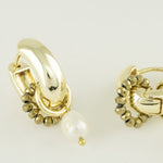Gold Pearl Mini Hoop Earrings