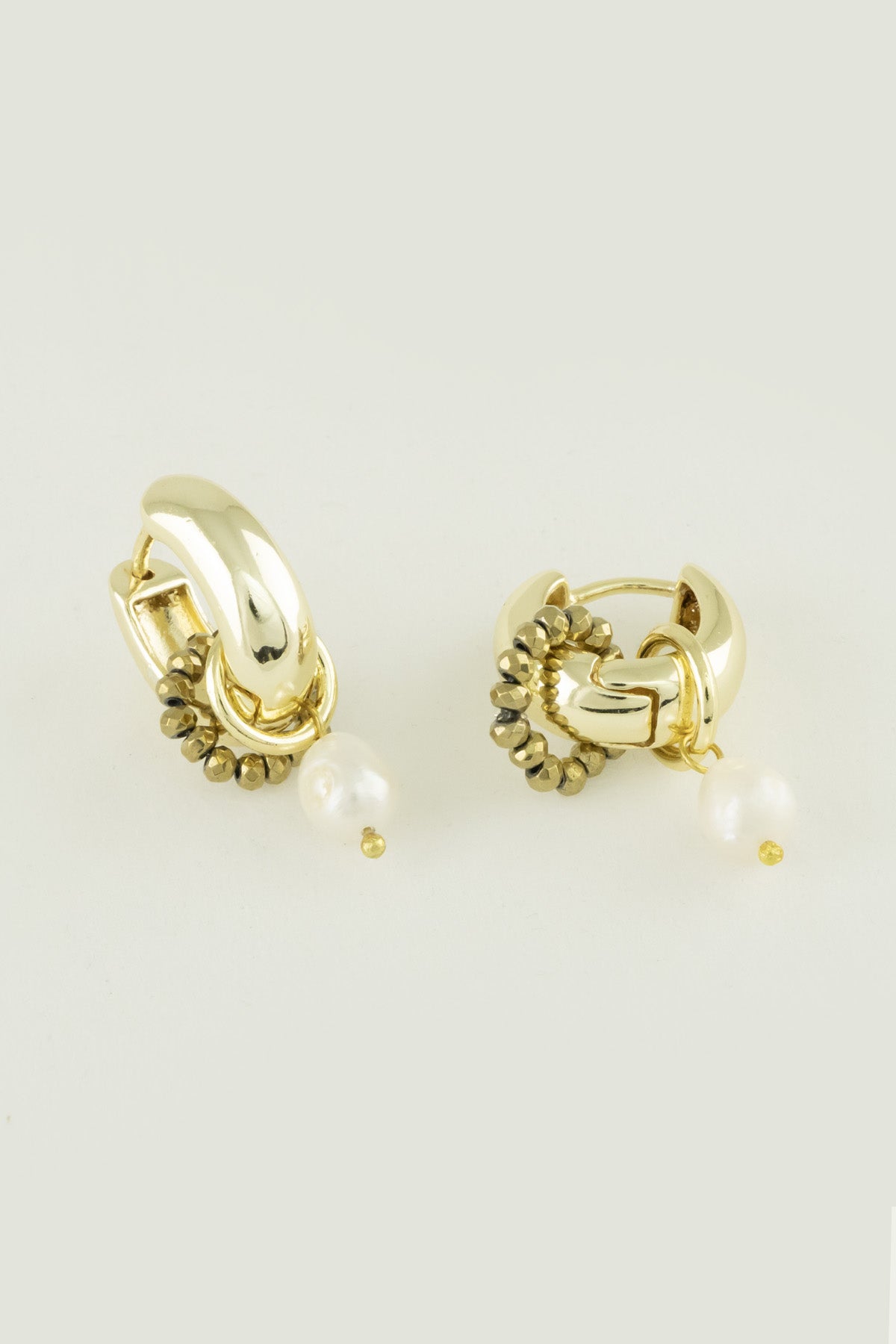 Gold Pearl Mini Hoop Earrings