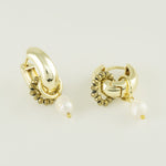 Gold Pearl Mini Hoop Earrings