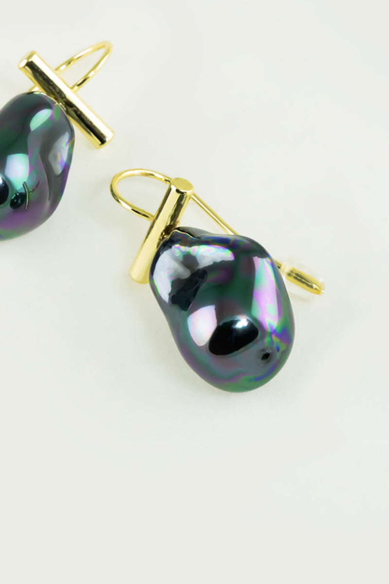 Multicolor Reflective Baroque Earrings