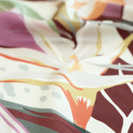 Plum Powder Botanical Pattern Silk Scarf