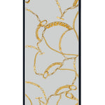 Gray Chain Motif Silk Shawl