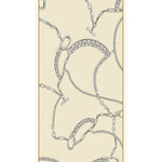 Beige Light Brown Chain Motif Silk Shawl