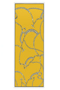 Mustard Chain Motif Silk Shawl