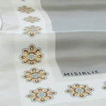 Gray Edged Floral Pattern Silk Shawl