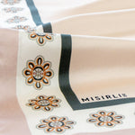 Pink Edge Floral Pattern Silk Shawl