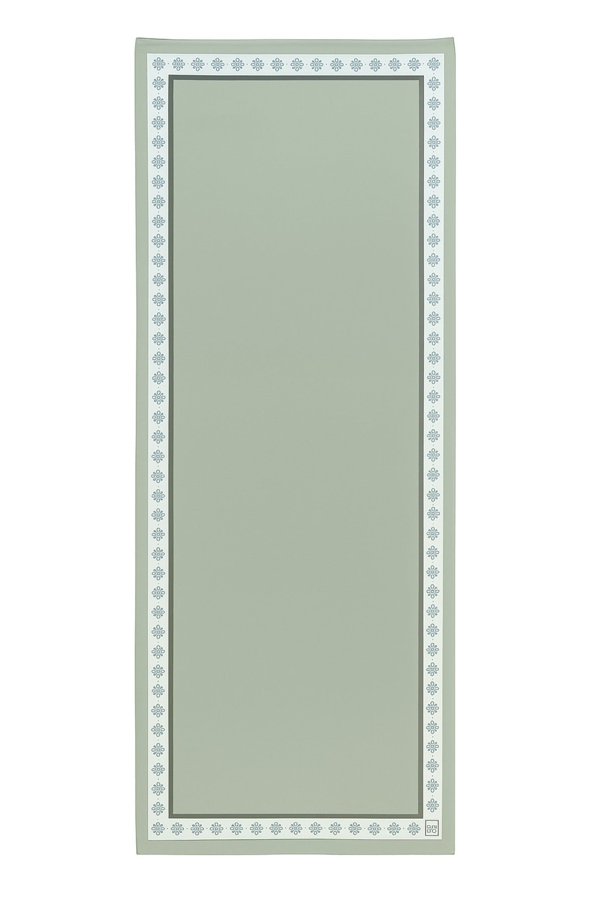 Open Green Edge Floral Pattern Silk Shawl