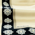 Light Camel Edge Floral Pattern Silk Shawl Triko Mısırlı