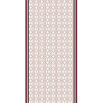 Burgundy Ecru Geometric Patterned Silk Shawl