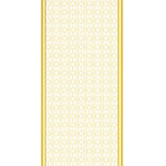 Mustard Ecru Geometric Patterned Silk Shawl