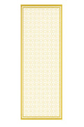 Mustard Ecru Geometric Patterned Silk Shawl