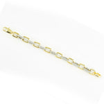 Gold and Silver Stone Chain Bracelet