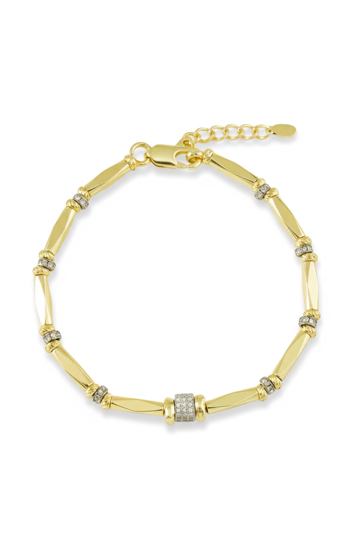 Gold Zircon Stone Detailed Bracelet