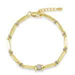 Gold Zircon Stone Detailed Bracelet