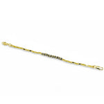 Gold and Silver Stone Ring Bracelet